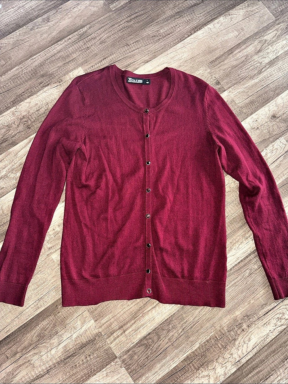 7th Avenue Design Cardigans (Set of 2- Burgundy & Black)